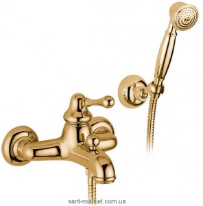 Змішувач одинважільний для ванни з душем Bugnatese колекція Lem бронза LEMBR1902