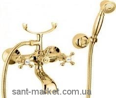 Смеситель двухвентильный для ванны с душем Bugnatese коллекция Lady золото LADDO902