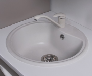 Мойка для кухни круглая Буль-Буль Texas врезная Магранит белый 101050001