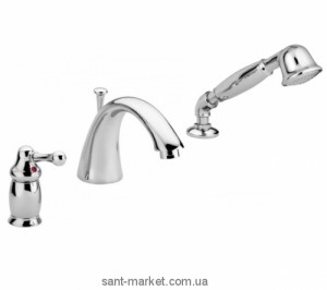 Змішувач одинважільний на борт ванни з душем Bugnatese колекція Maya бронза MAYBR8950