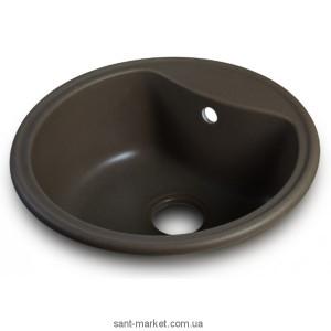 Мойка для кухни круглая Fancy Marble (Буль-Буль) Texas врезная  гранит  шоколад 101058002