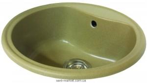 Мойка для кухни круглая Fancy Marble (Буль-Буль) Texas врезная  гранит  бежевая 101051019