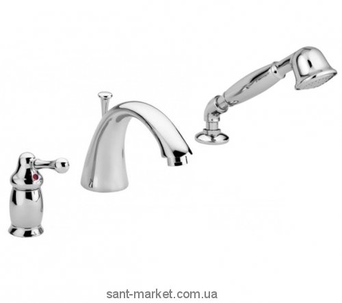 Смеситель однорычажный на борт ванны с душем Bugnatese коллекция Maya бронза MAYBR8950