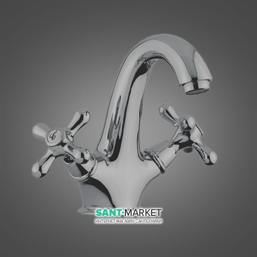 Смеситель для раковины двухвентильный EMMEVI коллекция Deco Classic сатин SC12013PTC