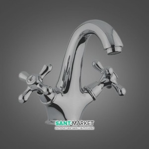 Смеситель для раковины двухвентильный EMMEVI коллекция Deco Classic сатин SC12013PTC