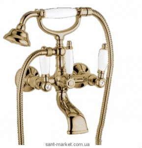 Смеситель двухвентильный для ванны с душем EMMEVI коллекция Deco Ceramic бронза BR121011