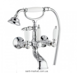 Смеситель двухвентильный для ванны с душем EMMEVI коллекция Deco Ceramic хром CR121011