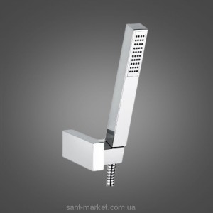 Душевой гарнитур с настенным держателем EMMEVI коллекция Quadrato хром CR122