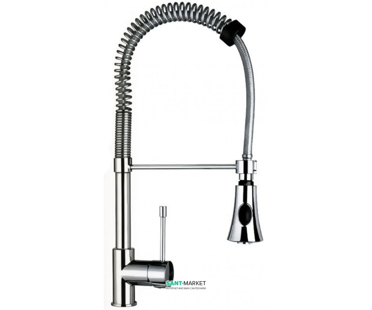 Змішувач для кухні з висувною лійкою Emmevi Eden змішувач на гнучкій пружині CR71310
