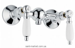 Смеситель для душа настенный двухрычажный Emmevi коллекция Deco Ceramic хром CR121002