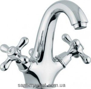 Смеситель для раковины двухвентильный с донным клапаном EMMEVI коллекция Deco Classic хром CR12013