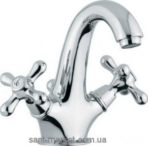 Змішувач для раковини двухвентильний з донним клапаном EMMEVI колекція Deco Classic хром CR12013