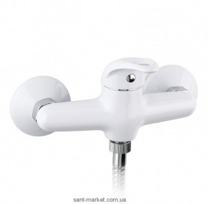 Змішувач для душу настінний змішувач EMMEVI колекція Giglio білий / хром BC8002G