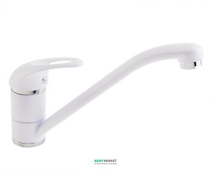 Смеситель для кухни Emmevi Luxor однорычажный белый-хром BC7007R