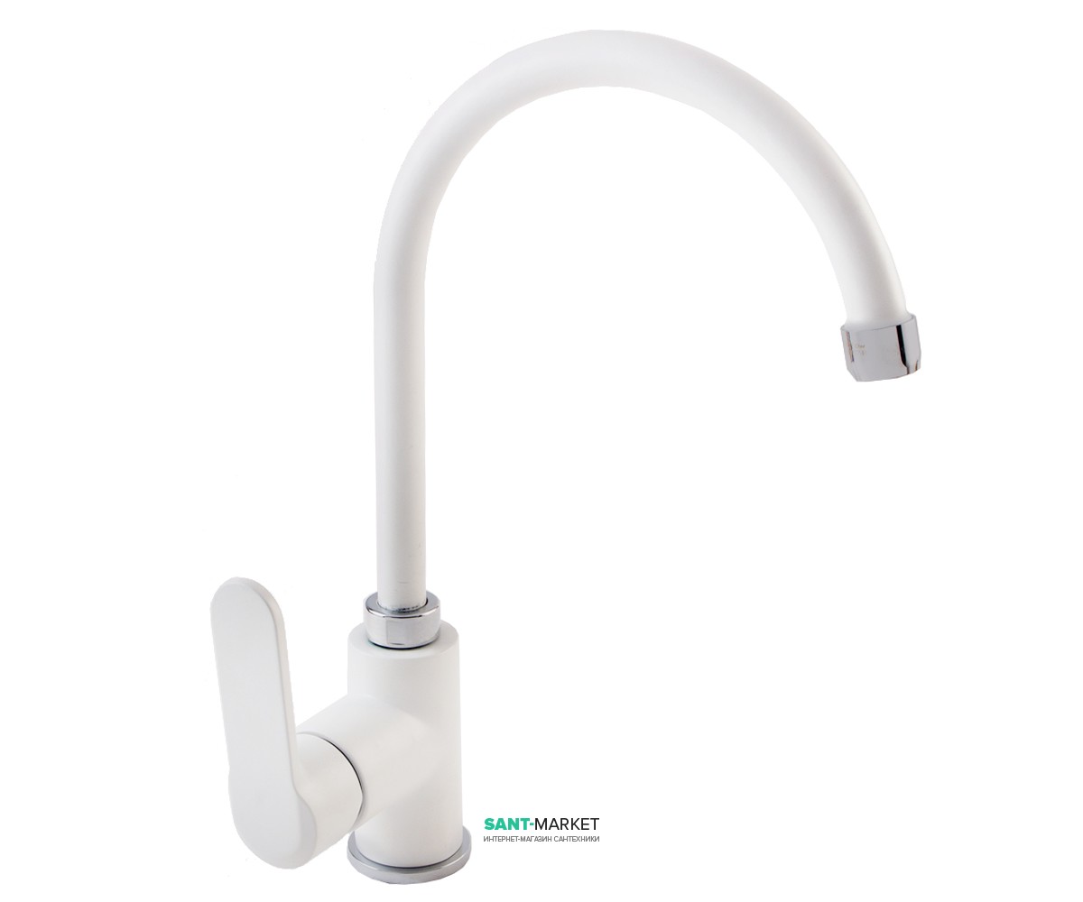 Змішувач для кухні Emmevi Nefer змішувач білий-хром BIO770077