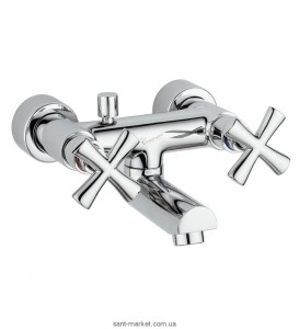 Смеситель двухвентильный для ванны с коротким изливом EMMEVI коллекция Spirit New хром CR31001