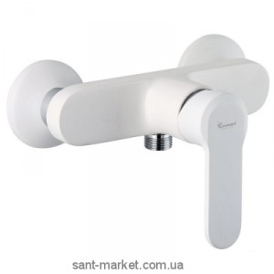 Смеситель для душа настенный однорычажный EMMEVI коллекция Nefer белый BIO 77002
