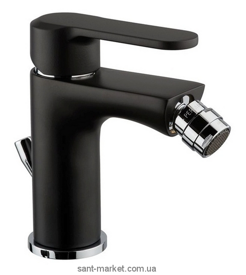 Emmevi Nefer Смеситель для биде с донным клапаном чёрный NEO 77004