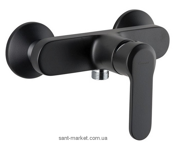 Змішувач для душу настінний змішувач EMMEVI колекція Nefer чорний NEO 77002