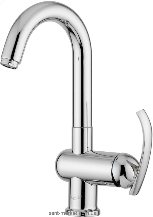 Змішувач для раковини одноважеля з донним клапаном високий EMMEVI колекція Ramses хром CR72073