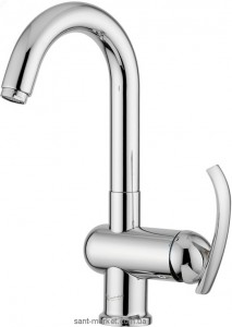 Смеситель для раковины однорычажный с донным клапаном высокий EMMEVI коллекция Ramses хром CR72073