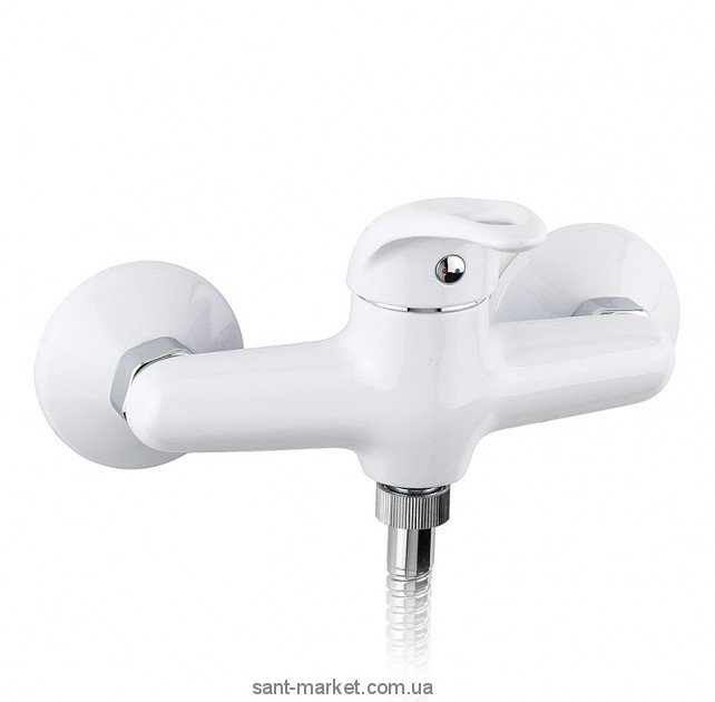 Смеситель для душа настенный однорычажный EMMEVI коллекция Giglio белый/хром BC8002G