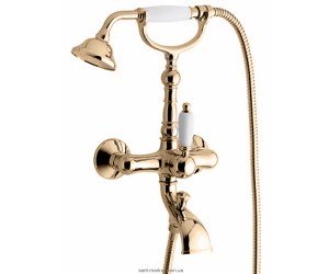Смеситель однорычажный для ванны с душем EMMEVI коллекция Laguna бронза BR40011