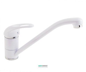 Смеситель для кухни Emmevi Luxor однорычажный белый-хром BC7007R