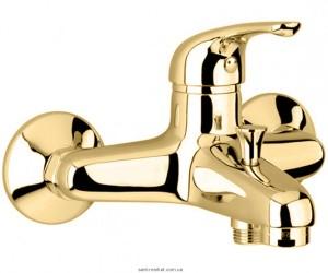 Змішувач одинважільний для ванни з коротким виливом EMMEVI колекція Giglio золото CO8001G