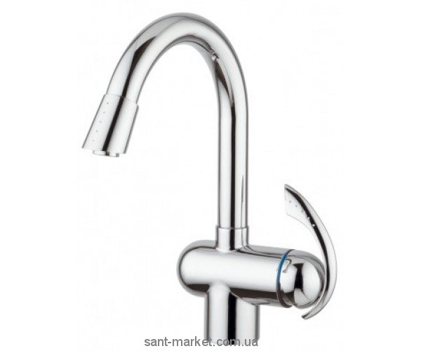 Смеситель для куxни с выдвижной лейкой Emmevi Ramses однорычажный CR72066