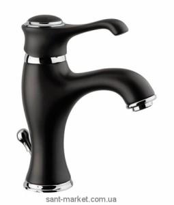Смеситель для раковины однорычажный с донным клапаном EMMEVI коллекция Tiffany  черный NEO6003