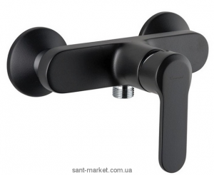 Змішувач для душу настінний змішувач EMMEVI колекція Nefer чорний NEO 77002