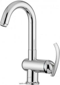 Змішувач для раковини одноважеля з донним клапаном високий EMMEVI колекція Ramses хром CR72073