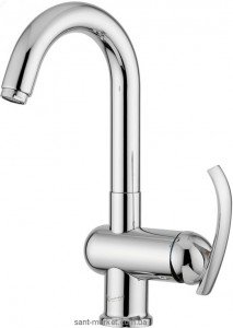 Смеситель для раковины однорычажный с донным клапаном высокий EMMEVI коллекция Ramses хром CR72073