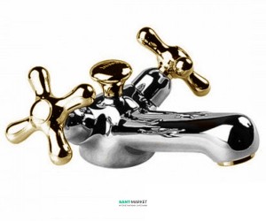 Смеситель для раковины двухвентильный с донным клапаном Ideal Standard Azimuth хром/бронза N9000GY