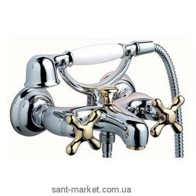 Смеситель двухвентильный для ванны с душем Ideal Standard коллекция Azimuth хром/золото N9005GY