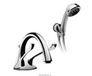 Смеситель двухвентильный на борт ванны с душем Ideal Standard коллекция Renzo Piano хром N9752AA