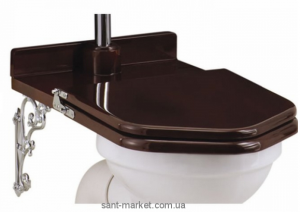 Burlington Сидіння-трон для унітазу з високим бачком червоне дерево S15 CHR