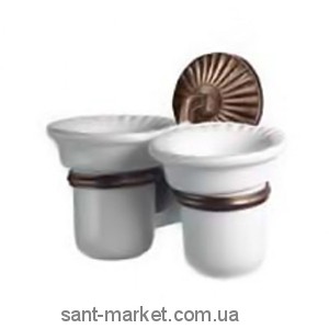 All.pe Opal Стакан двойной с настенным держателем бронза BR OP110