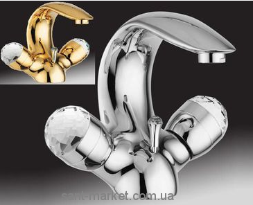 Змішувач для раковини з Сваровскі Giulini колекція Praga Crystal хром S3861A CROMO