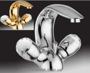 Змішувач для раковини з Сваровскі Giulini колекція Praga Crystal хром S3861A CROMO