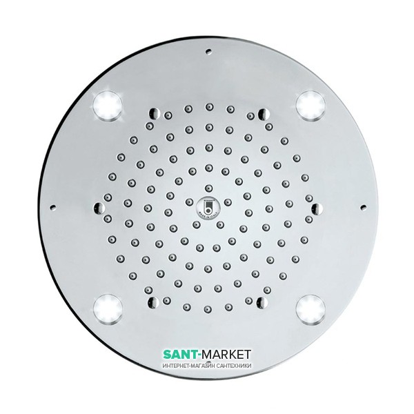 Верхний душ встраиваемый в потолок с подсветко BOSSINI коллекция OKI Flat Light хром I00724