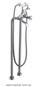 Змішувач двохвентильний на підлогу (окремо) з душем La Torre Leonardo хром 23029 chrome