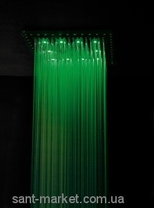 Верхній душ вбудований в стелю з підсвічуванням BOSSINI колекція Cube Crometherapy хром H373780003