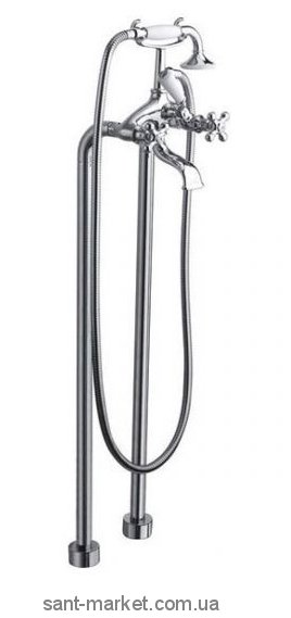 Змішувач двохвентильний на підлогу (окремо) з душем La Torre Leonardo хром 23029 chrome
