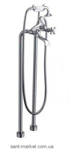 Змішувач двохвентильний на підлогу (окремо) з душем La Torre Leonardo хром 23029 chrome