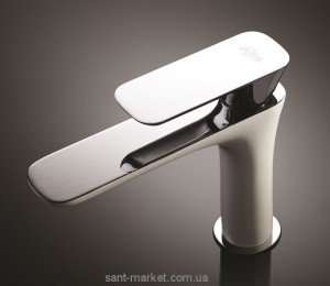 Смеситель для раковины однорычажный с донным клапаном La Torre Laghi хром/белый 44001 CS  