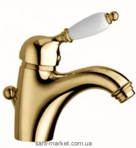 Смеситель для раковины однорычажный с донным клапаном La Torre Zafira золото 8001RE gold
