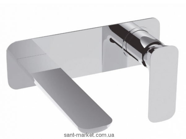 Смеситель для раковины однорычажный настенный La Torre коллекция Laghi хром/белый 44200 chrome/white
