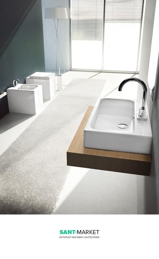 Раковина для ванної підвісна Artceram колекція Block біла BKL001